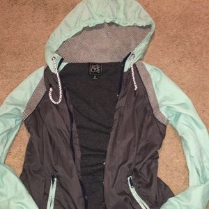 teal wind breaker